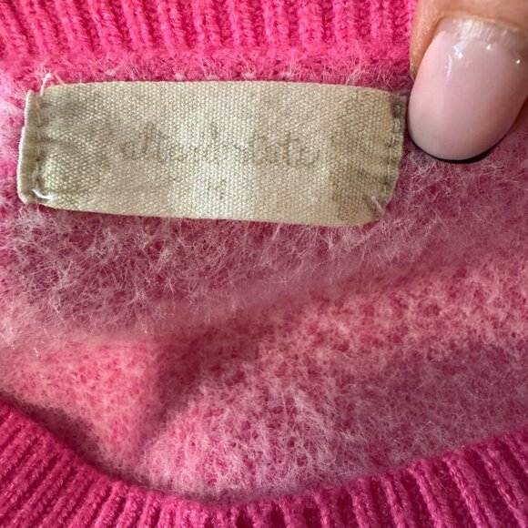 Altar'd State Hot Pink Sweater with white Hearts - Picture 5 of 5